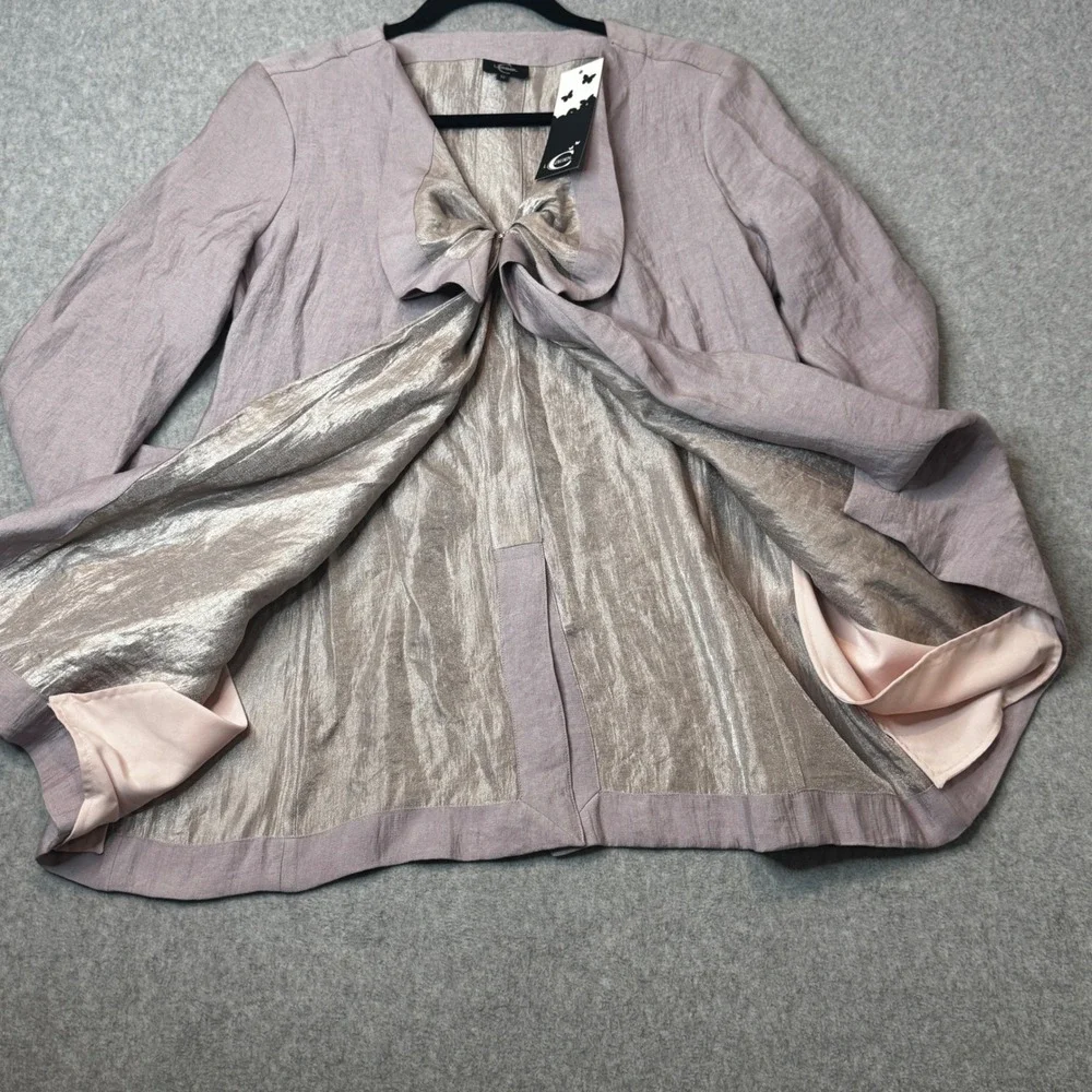 C Label Pink Jacket Butterfly Bow Blazer Size 12‎ Womens - Picture 2 of 8